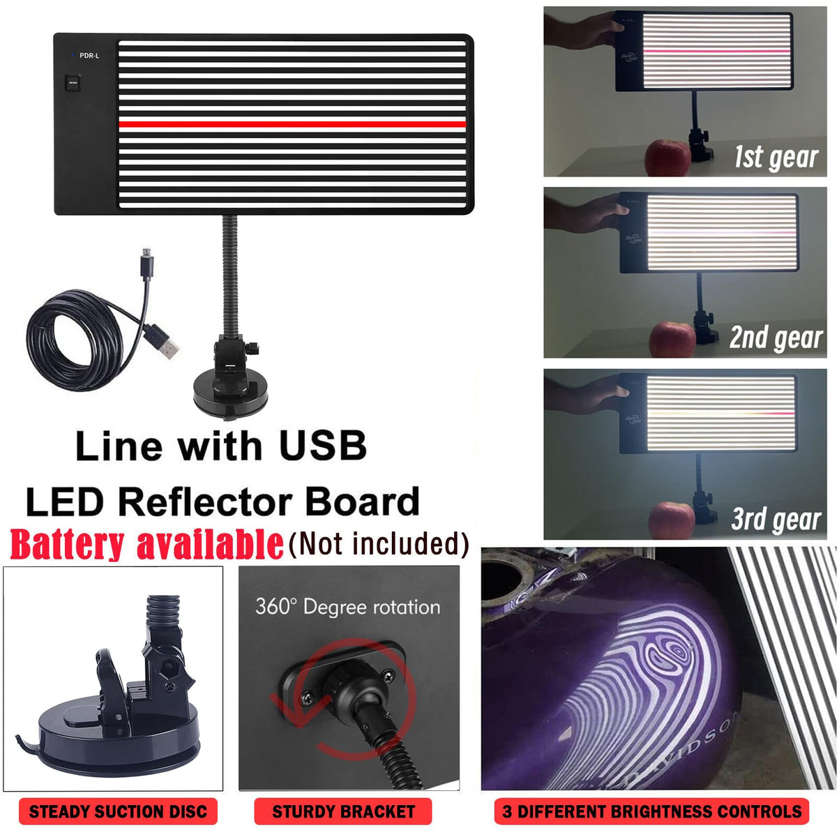 AUTOPDR close-up of LED tube highlighting crisp reflections for accurate repairs