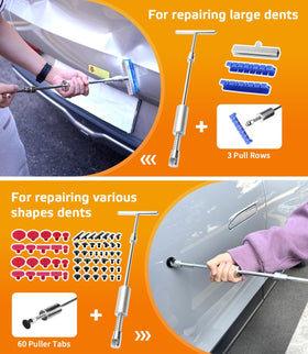 AUTOPDR pull tabs and glue sticks arranged for quick size selection benefit