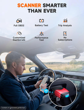 AUTOPHIX plugged into vehicle OBD2 port demonstrating quick plug-and-play connection