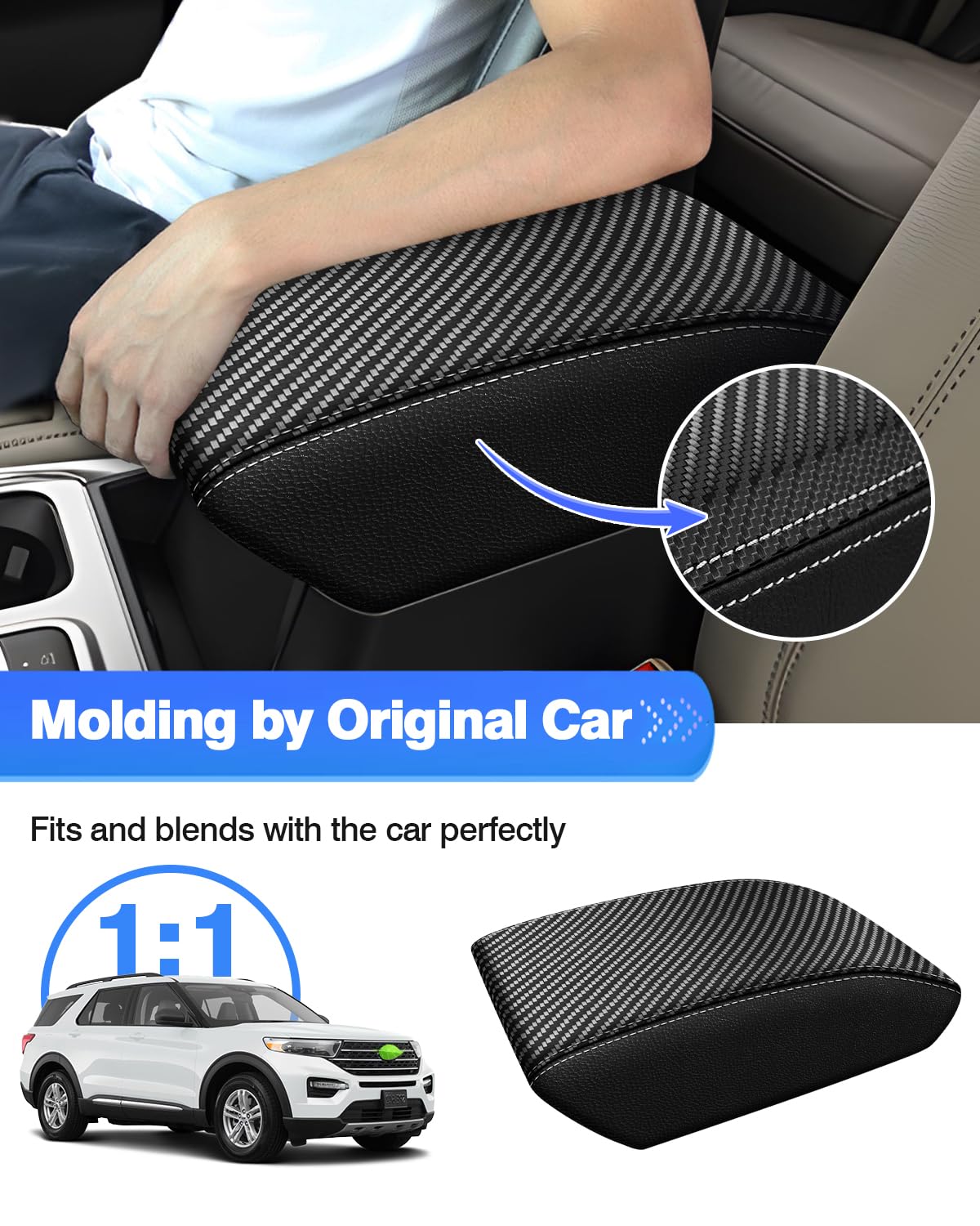 Autorder installed on Explorer armrest demonstrating clean fit and easy access