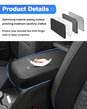 Autorder armrest cover with lid open showing full access to storage
