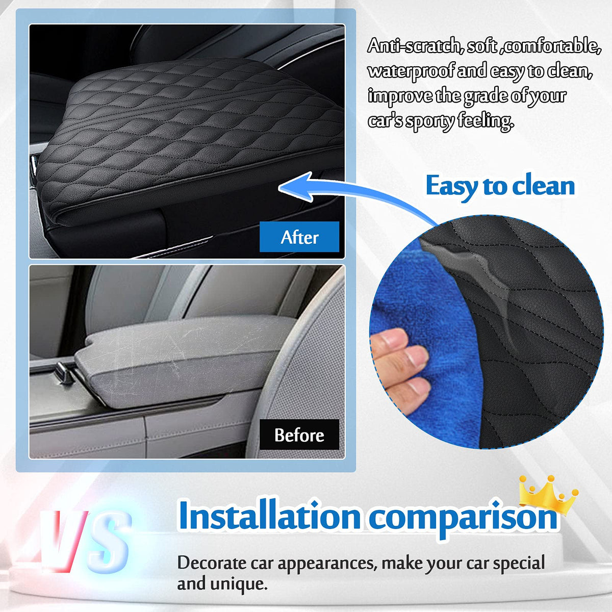 Autorder cover resisting pet scratch showing protection benefit