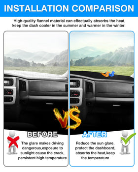 Autorder installed on driver's dash reducing glare and improving visibility