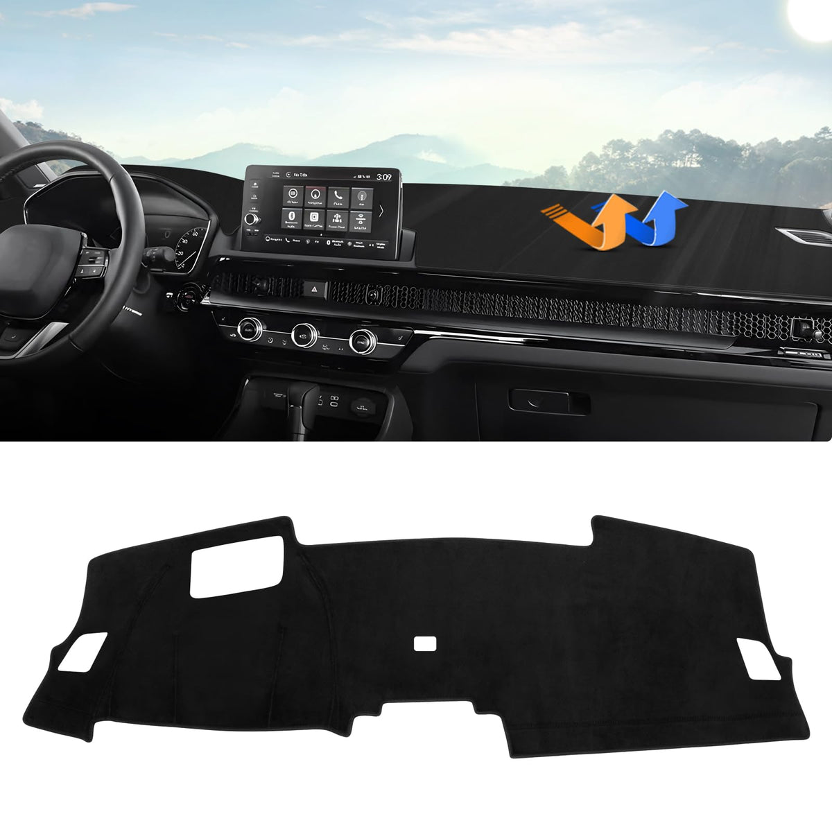 Autorder dashboard cover front view showing precise fit and clean finish
