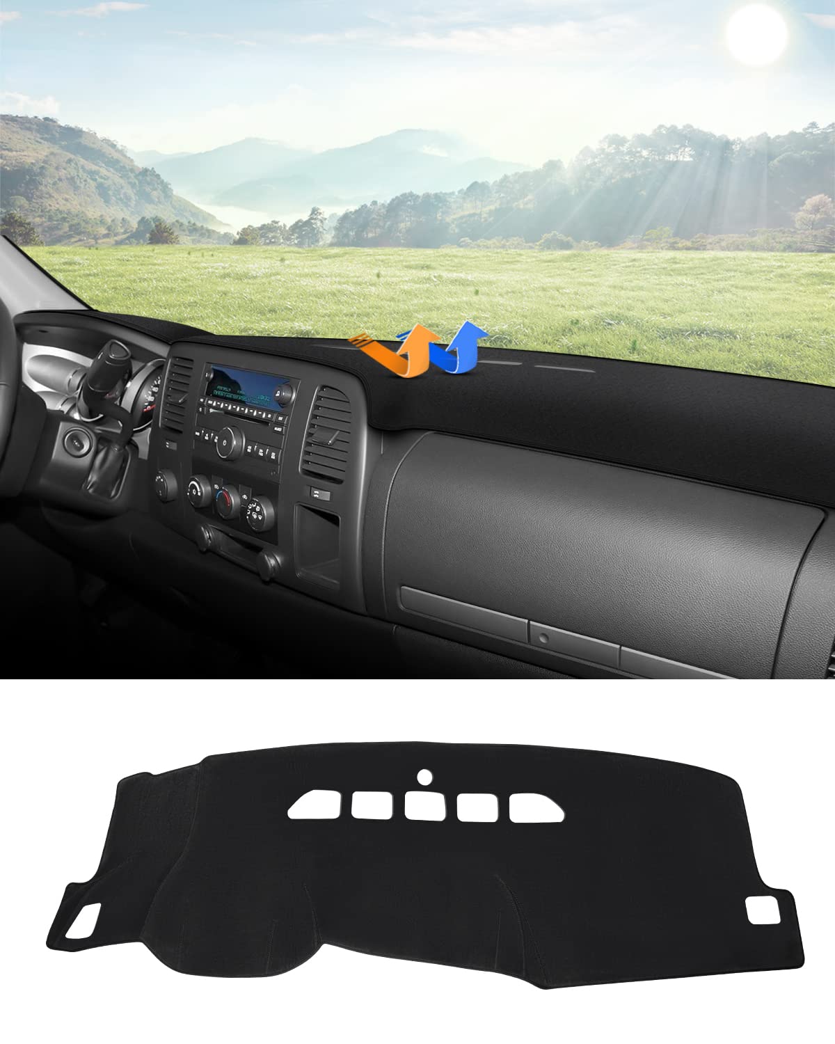 Autorder dashboard cover front view showing full fit and clean appearance