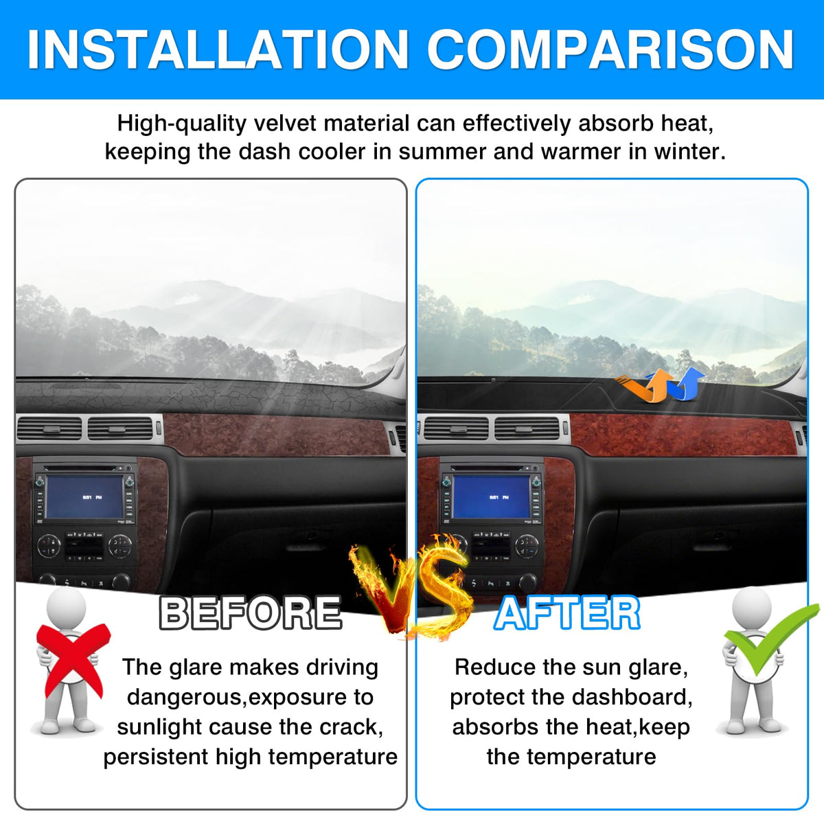 Autorder installed in Chevy/GMC showing reduced glare and neat fit