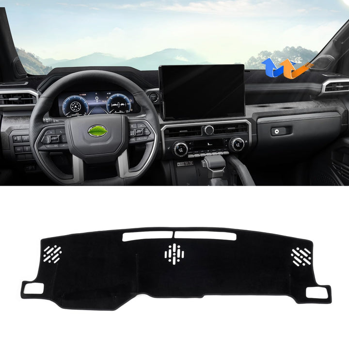 Autorder front view of dash cover showing custom fit and protection