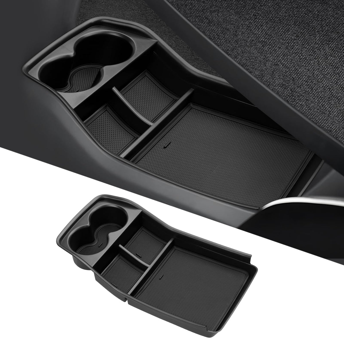 Autorder front view of tray showing clean fit and organized compartments for quick access