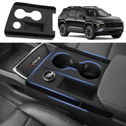 Autorder front view of console insert showing exact fit and improved organization