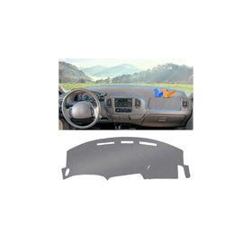 Autorder front view of gray dashboard cover showcasing fit and protection