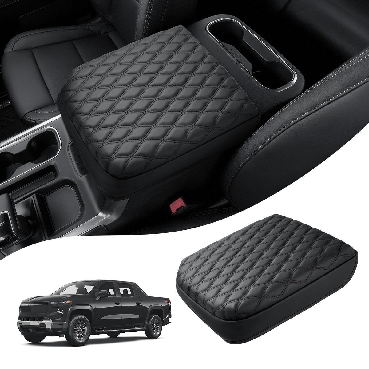 Autorder front view of console cover showing tailored fit and refined look