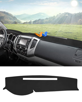 Autorder front view dashboard cover showing precise Tacoma fit and protection