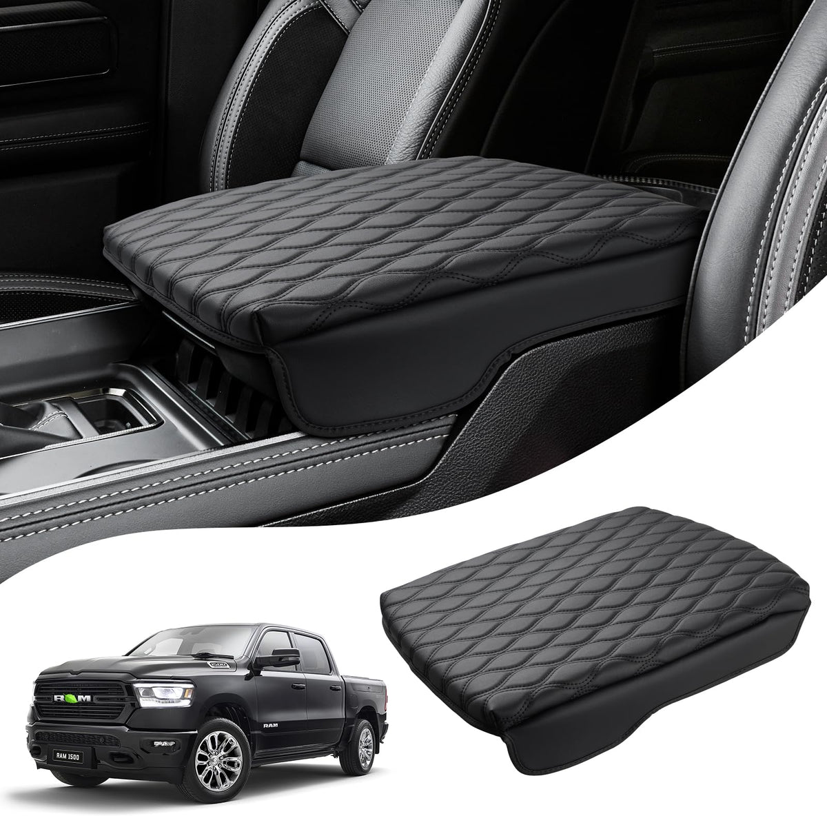 Autorder front view installed on Ram console showing clean fit and protection