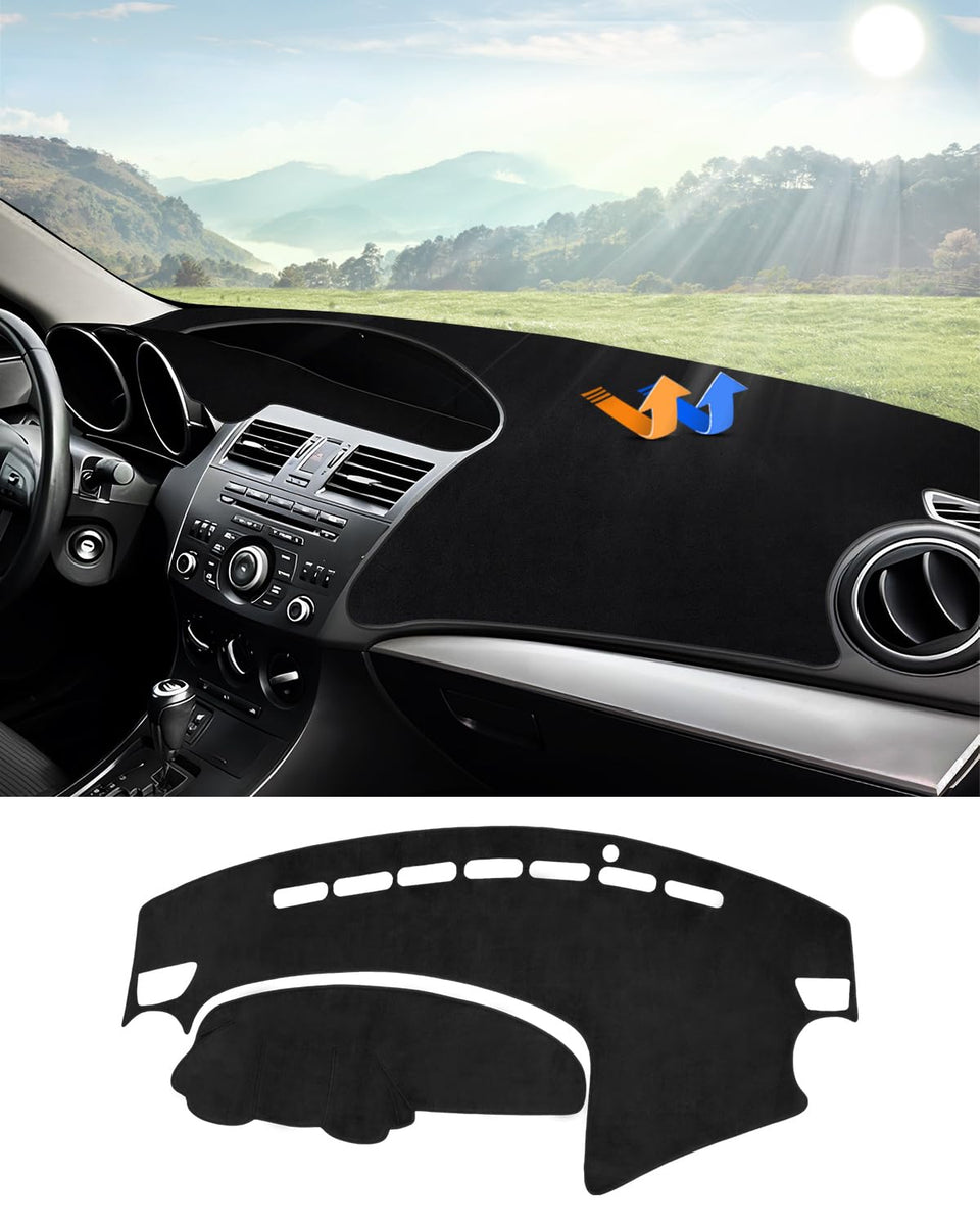 Autorder front view on Mazda 3 dash shows clean fit and sun protection