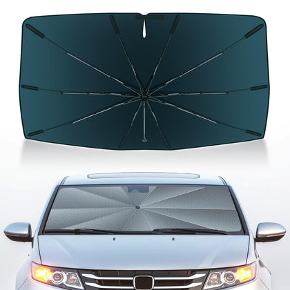 Autorder front view showing full windshield coverage and sun-blocking benefit