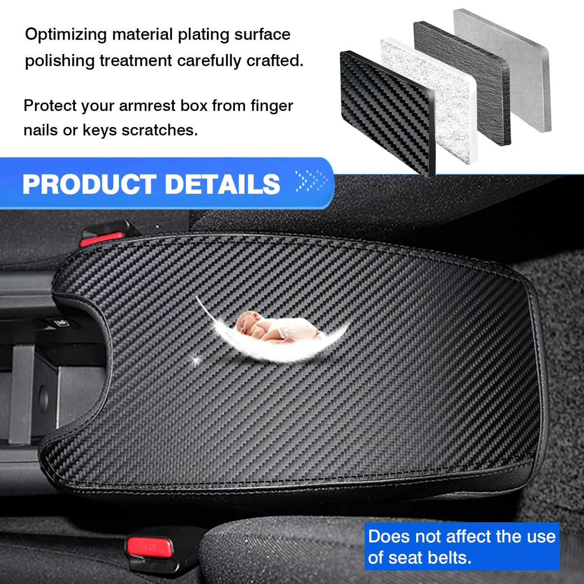 Autorder arm resting on cover demonstrating added comfort benefit
