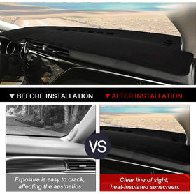 Autorder installed on Camry dashboard reducing glare for safer driving