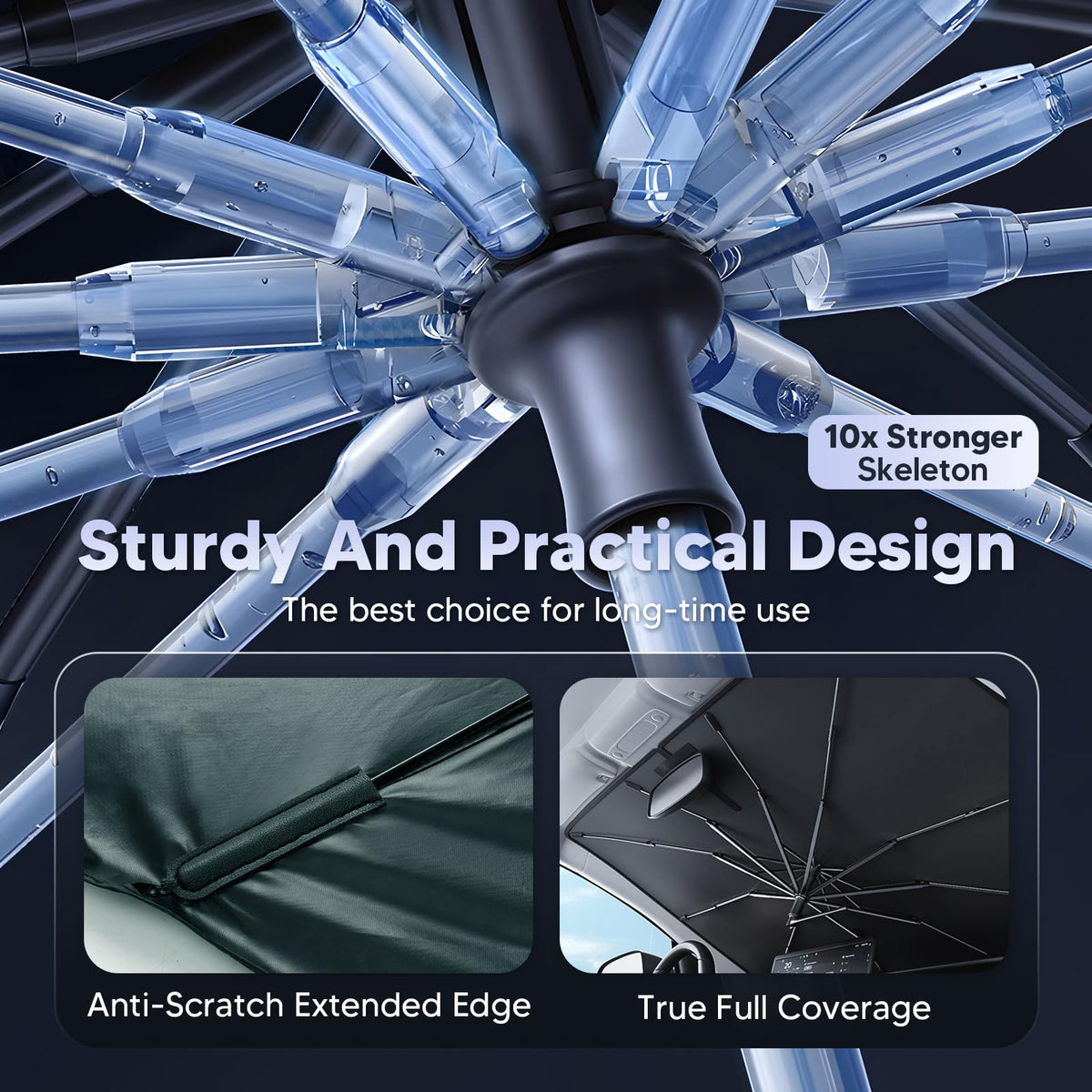 Autorder installed in Equinox windshield demonstrating full coverage benefit