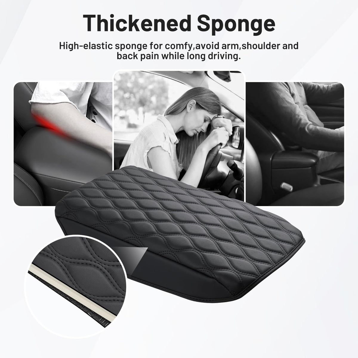 Autorder installation elastic back detail keeps cover secure without slipping