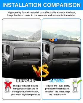 Autorder installed on Silverado dashboard reducing glare and improving comfort