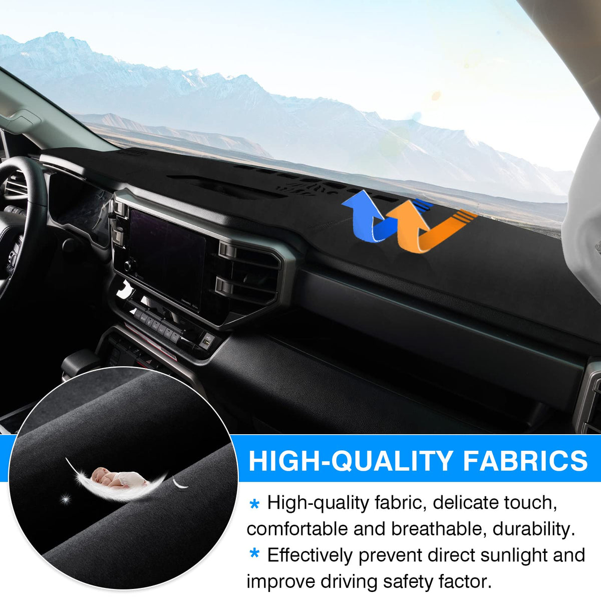 Autorder installed on Toyota Tundra interior reducing glare and heat benefit