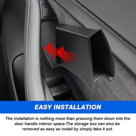 Autorder installed in Tesla interior portraying tidy cabin and organizational benefit
