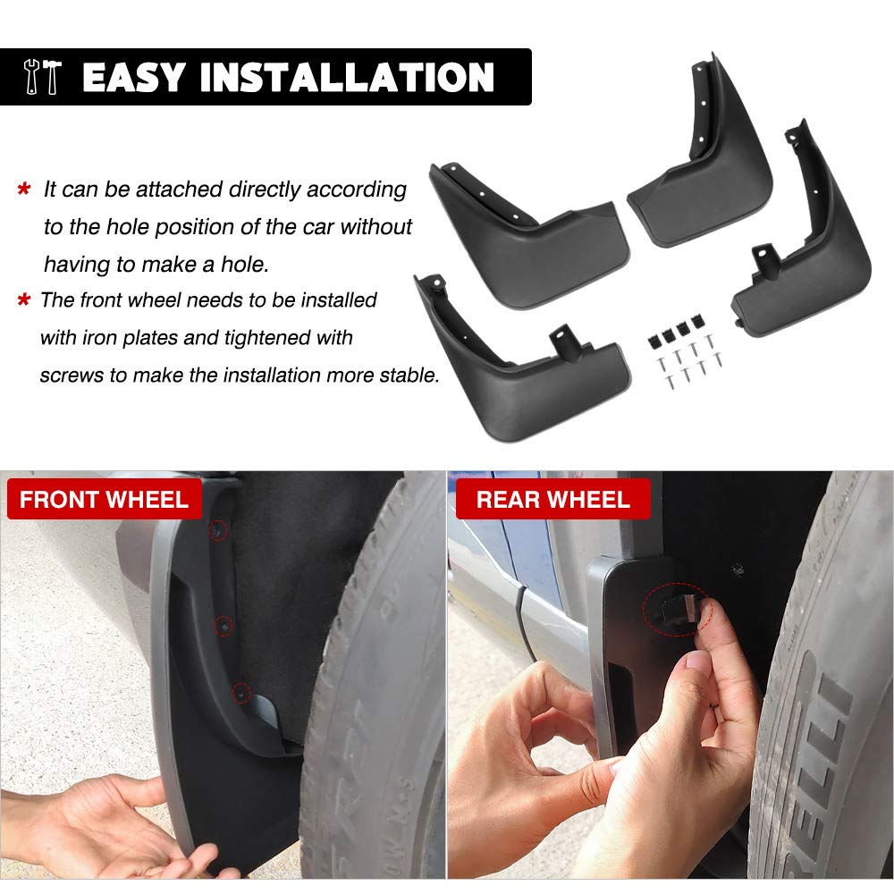 Autorder mud flap bent slightly to show flexibility and impact resistance