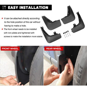 Autorder mud flap bent slightly to show flexibility and impact resistance