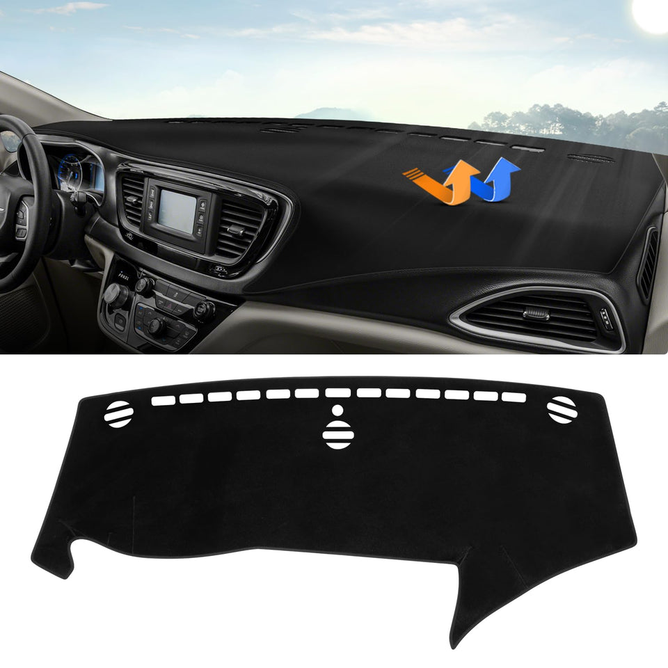 Autorder front view installed on Pacifica dashboard reduces glare