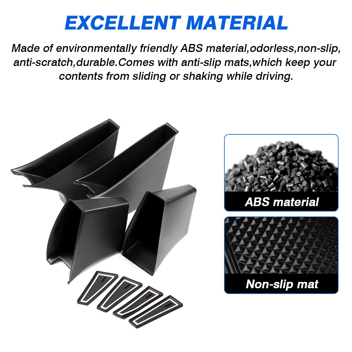 Autorder set of four black inserts displayed to show complete coverage benefit