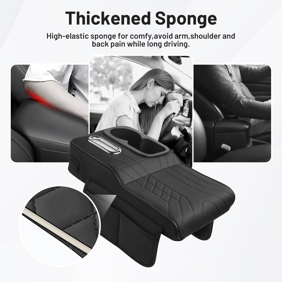 Autorder side pocket detail with phone inside, keeps items accessible