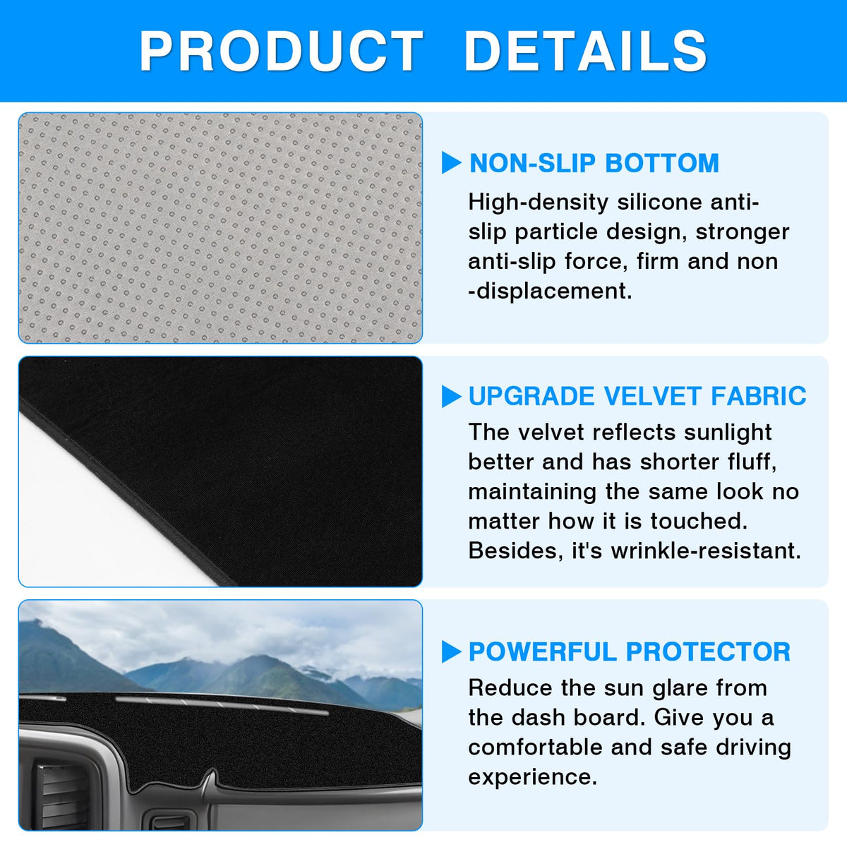 Autorder mat beside ruler showing exact fit to dashboard contours and scale