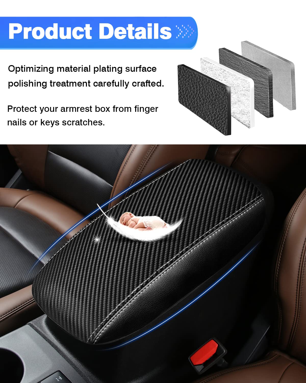 Autorder cover held by hand showing fit and padded comfort