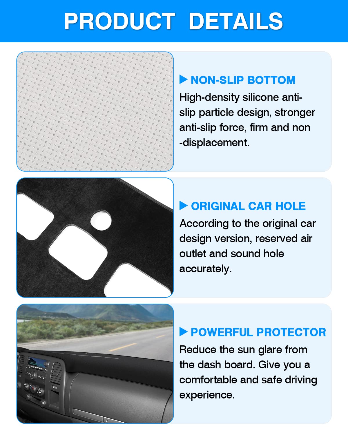 Autorder size scale with ruler indicating tailored fit for the dashboard