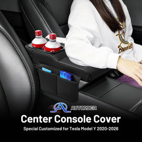Autorder top view highlighting cup holder and paper towel slot, improves organization