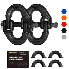 AUTORICH front view of connector link pack showing hardware and finish for reliable towing