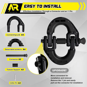 AUTORICH rubber isolator installed on link reducing rattle and protecting vehicle