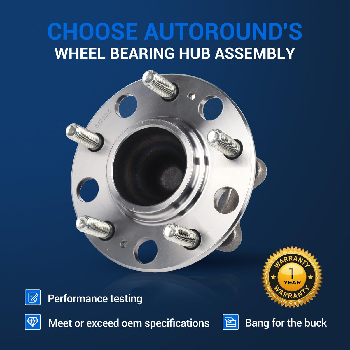 Autoround 512553 dimensions and flange illustration confirming correct OEM measurements