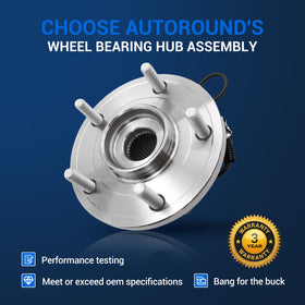 Autoround 513273 ABS tone ring visible to maintain wheel speed sensor function