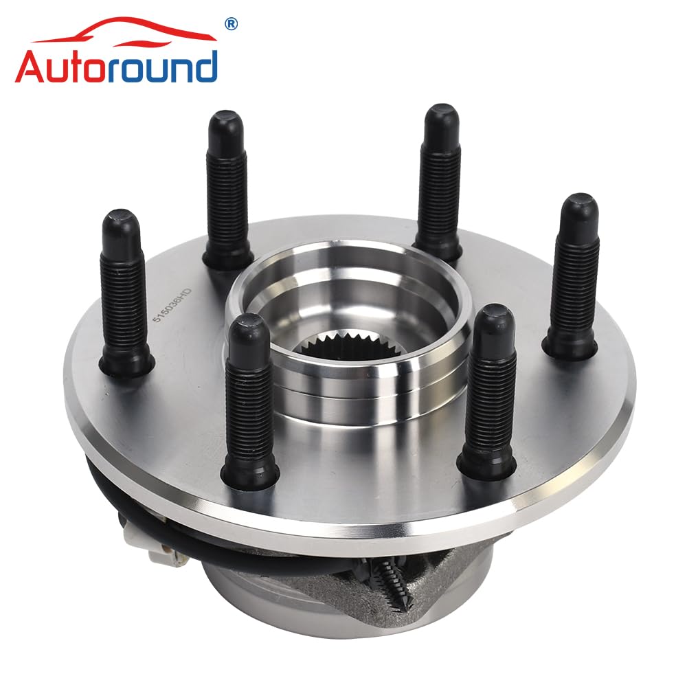 Autoround hub mounted next to brake rotor illustrating direct-replacement fit