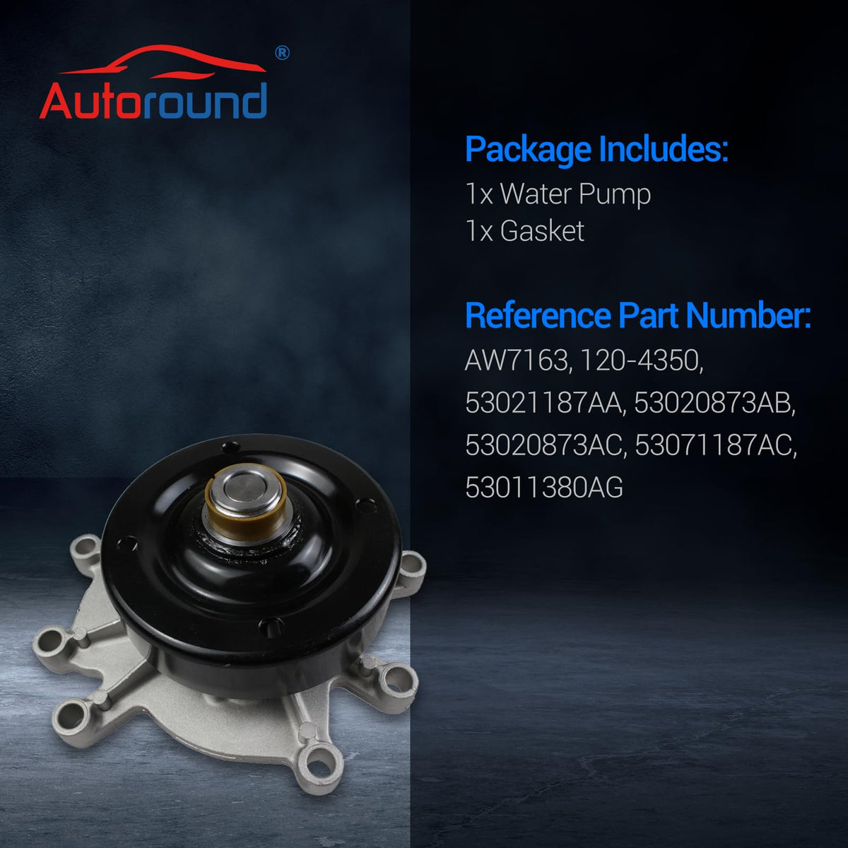 Autoround AW7163 impeller closeup highlighting durable blades for consistent circulation