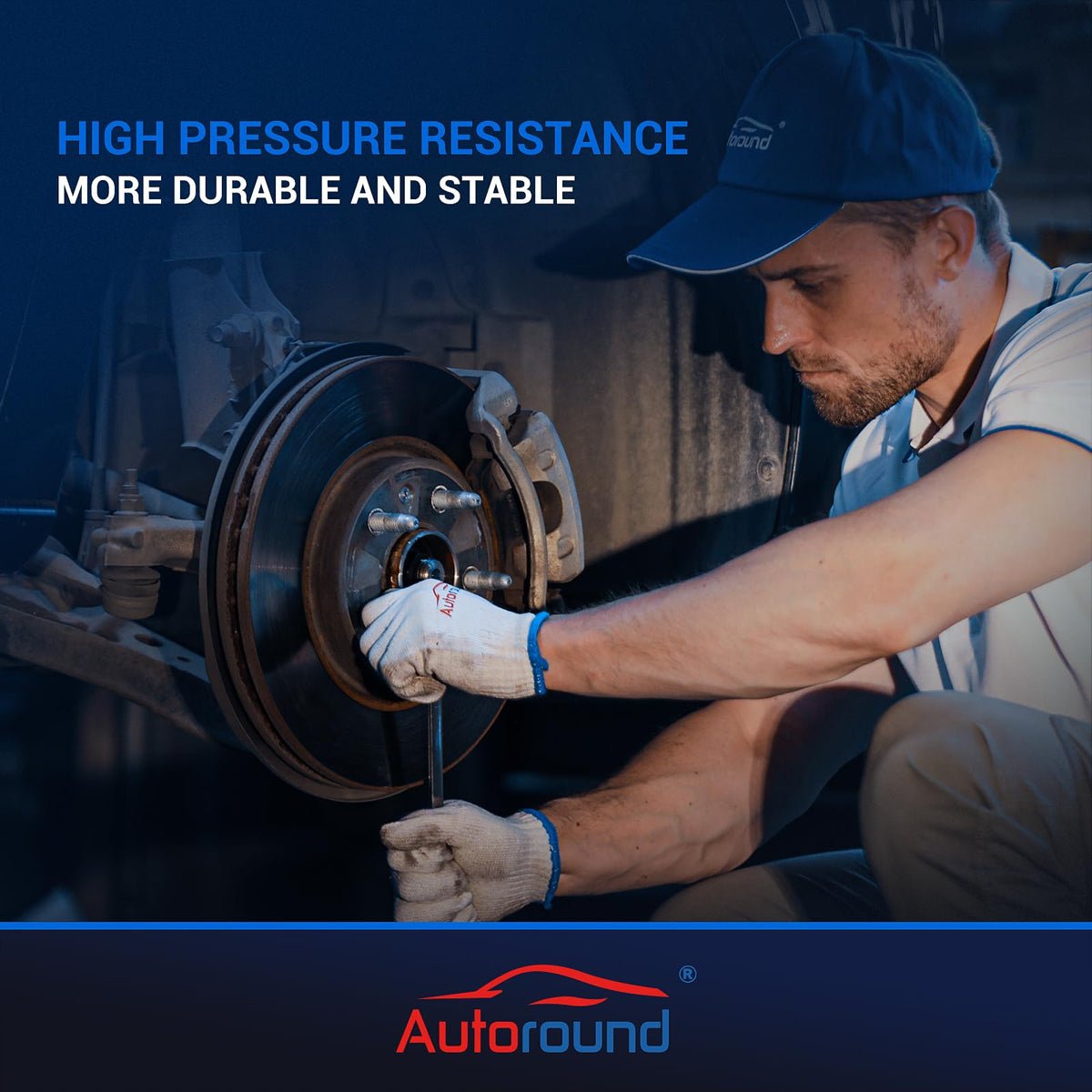 Autoround caliper label and cross-reference showing part numbers for easy identification benefit
