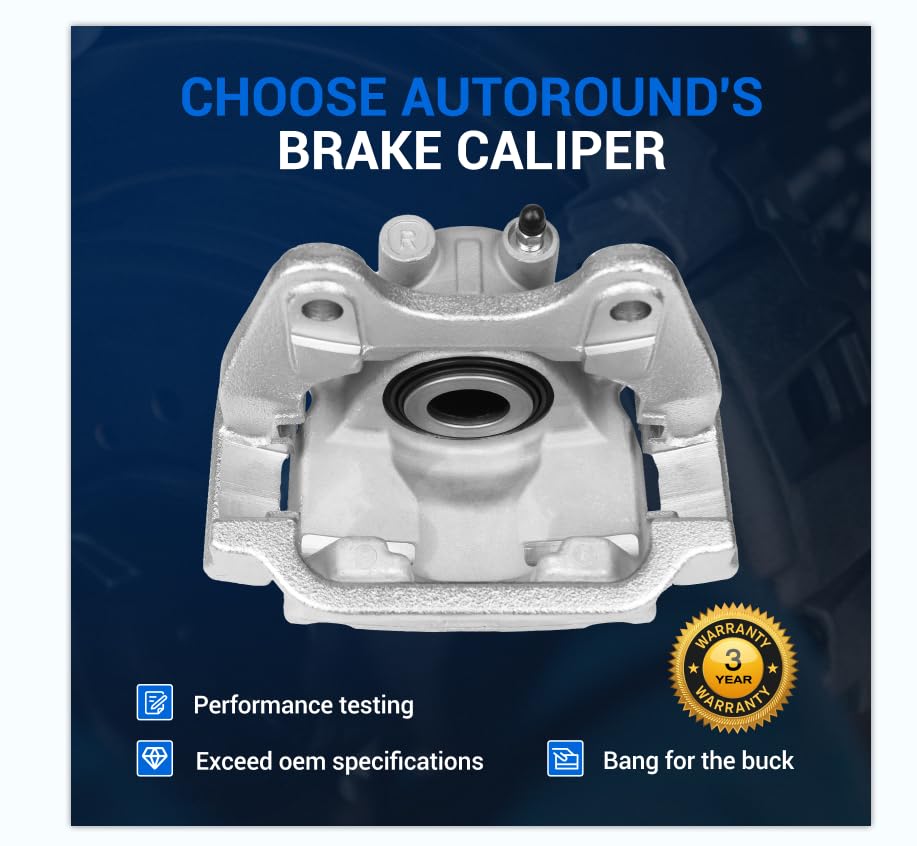 Autoround caliper with brake pad installed demonstrating ready-to-fit convenience benefit