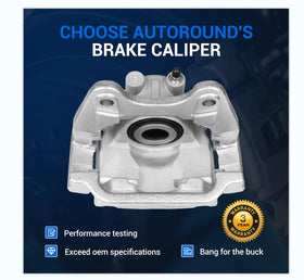 Autoround caliper with brake pad installed demonstrating ready-to-fit convenience benefit