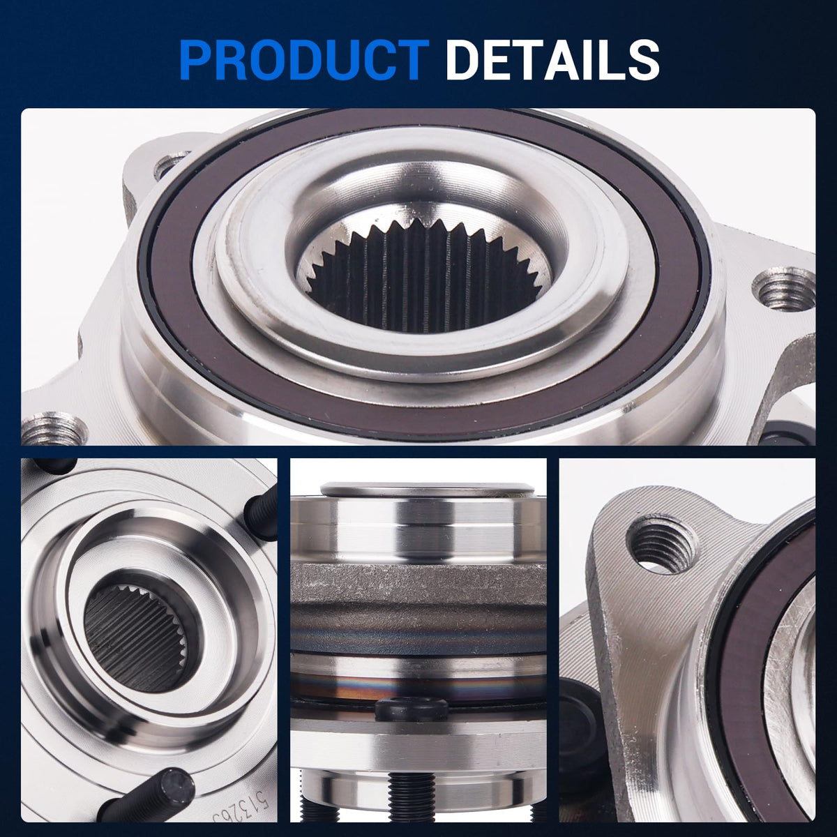 Autoround five-lug flange top view highlighting bolt pattern clarity