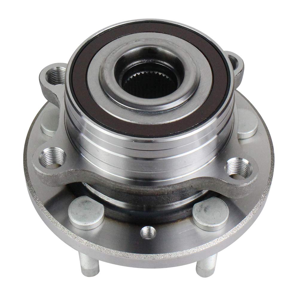 Autoround hub assembly front view showing flange and studs for easy replacement
