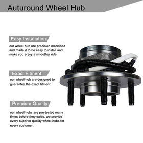 Autoround hub flange close-up showing machined surface for accurate wheel mounting