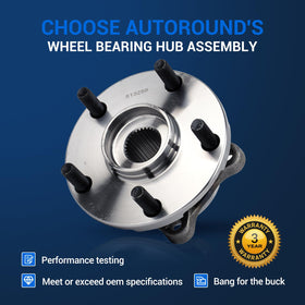Autoround hub installed on vehicle front spindle demonstrating simplified replacement