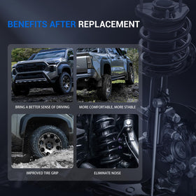 Autoround shock installed on vehicle during road test showing improved control