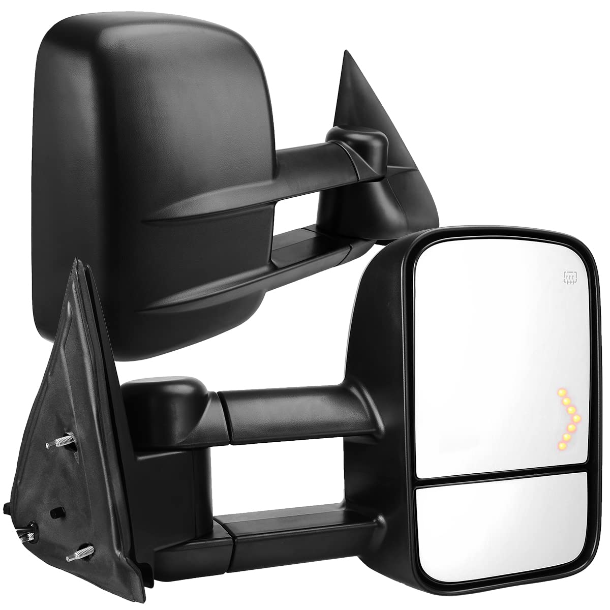 AUTOSAVER88 front view pair showing complete towing mirrors and improved rear visibility